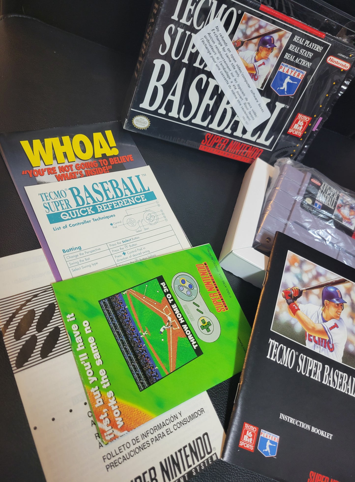 Tecmo Super Baseball (SNES) - Super Nintendo Ent. 1995 PRISTINE Condition FACTORY PLASTIC - (CIB)