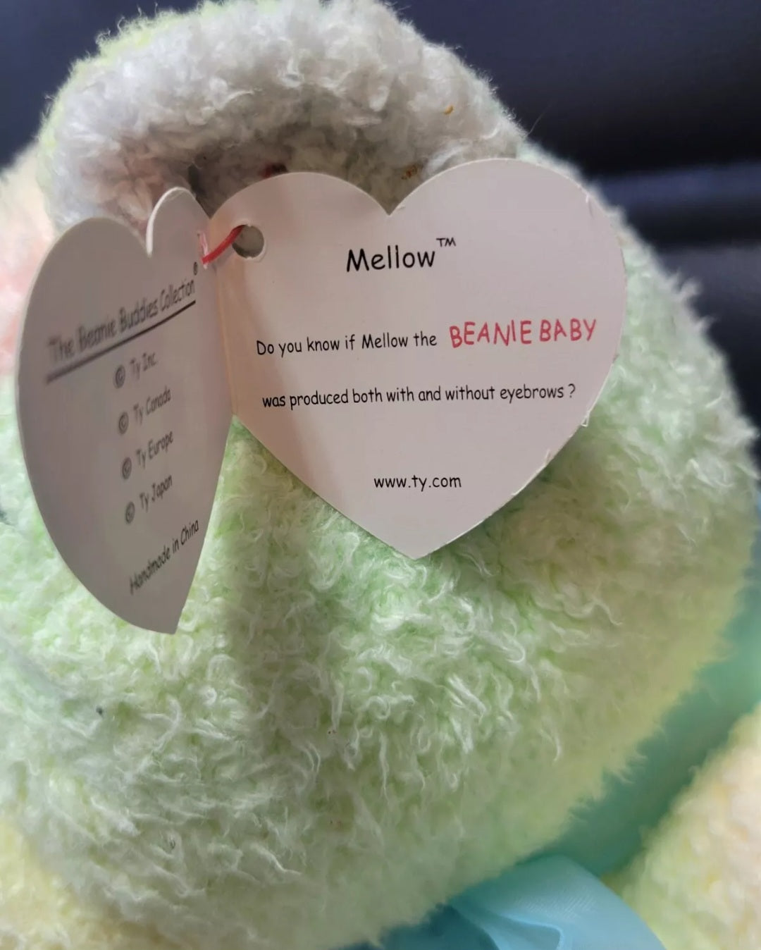 Rare LARGE Mellow Beanie Original Buddy 2000 Edition Tag Protected (1.3 FOOT)