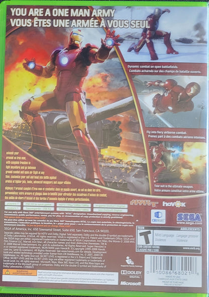 Iron Man 1 & 2 - (CIB) - Microsoft XBOX 360 - Pre-Owned Like New CLEAN DISC