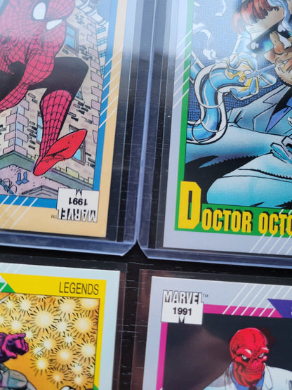 1991 EDITION Marvel Cards One & Only Extremely Rare Set Spider-Man Dr Octopus 2nd Time Seen On Cards! Mint Condition AUTHENTIC 10 Pieces AA+