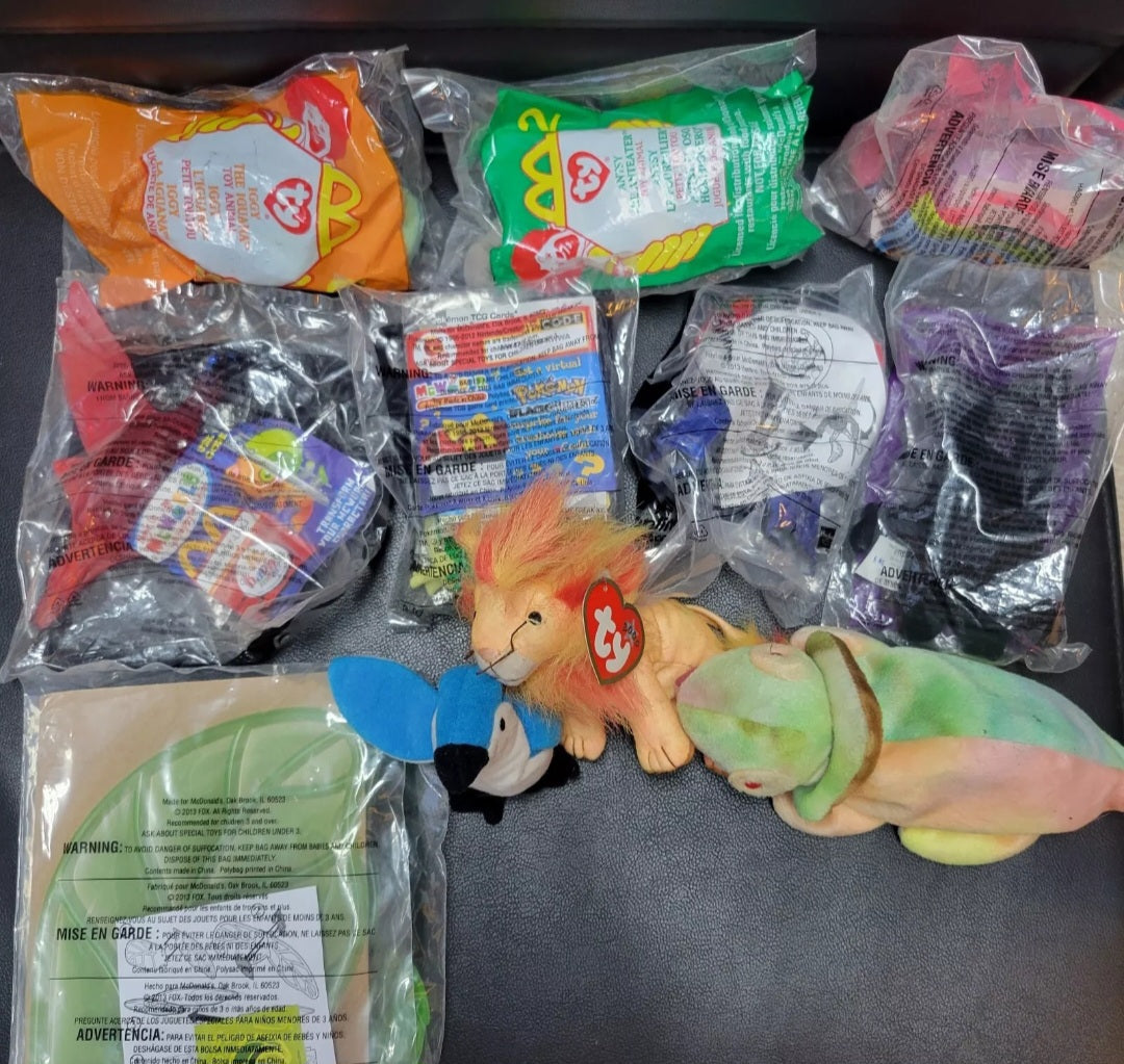 Vintage McDonald's Toy Lot Of 11 Sealed Ty Pokémon Avatar Bugs Life & More Cool!