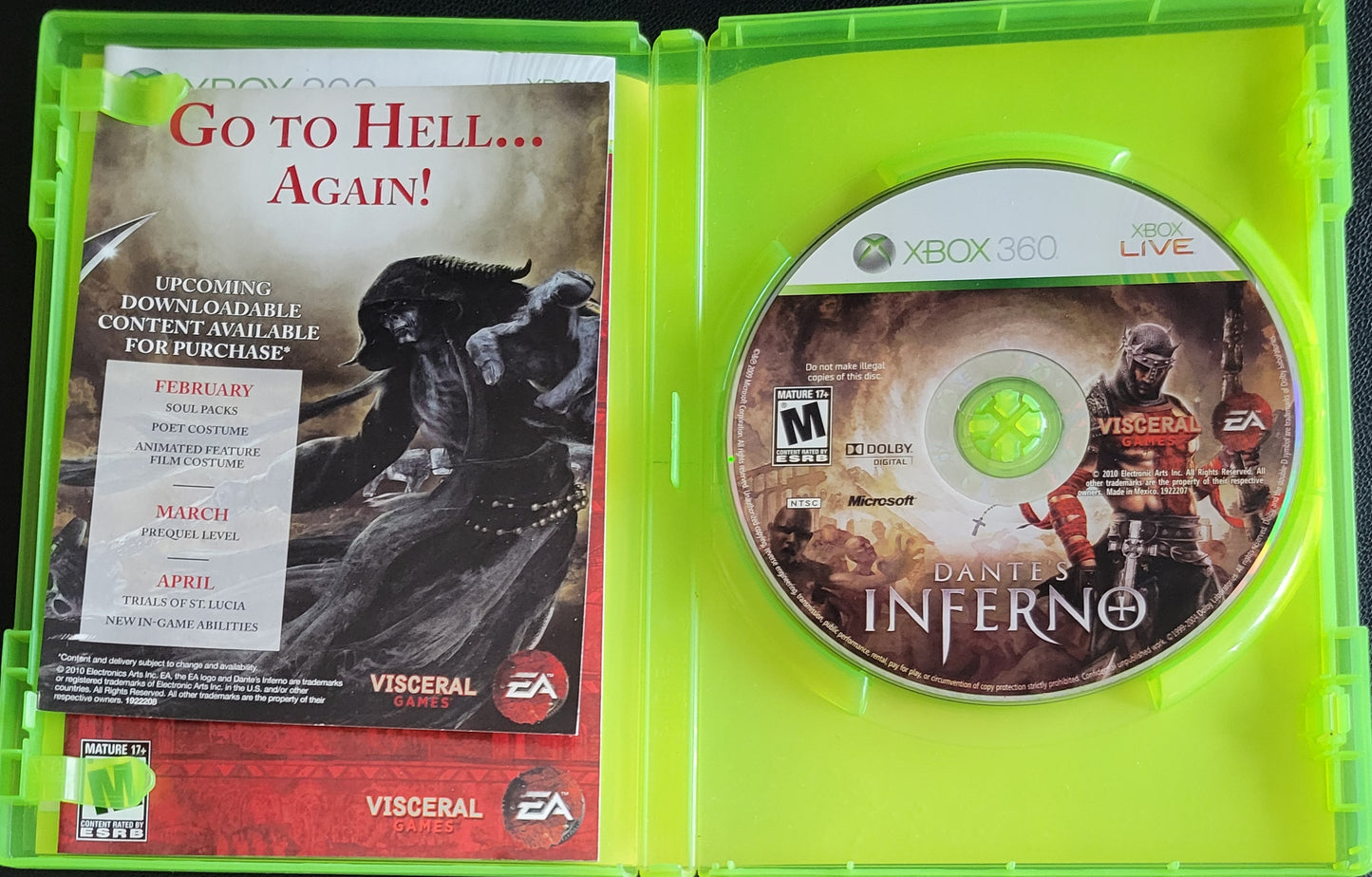 Dantes Inferno - Microsoft XBOX 360 - CIB Pre-Owned Great Shape Tested & Working