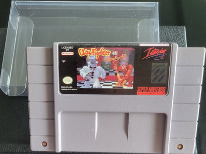 Clayfighter - Authentic SNES - Super Nintendo Ent. System 1993 NTSC Cartridge + Protector