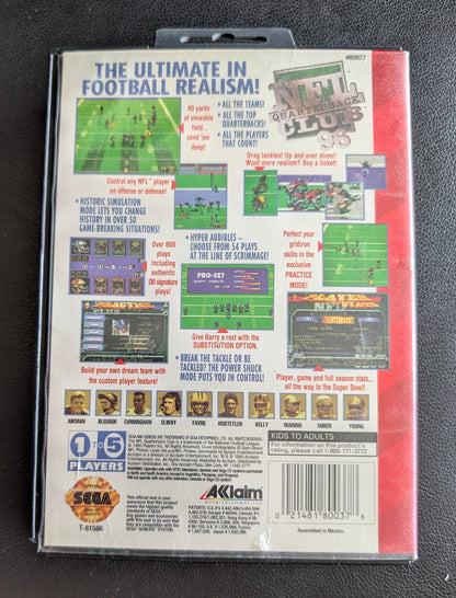 NFL Quarterback Club ’96 - Boxed CIB with Hang Tab (Sega Genesis) | 1995 | Sports / Football