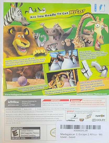 Madagascar: Escape 2 Africa – Nintendo Wii CIB – RE-SEALED + Clean Disc