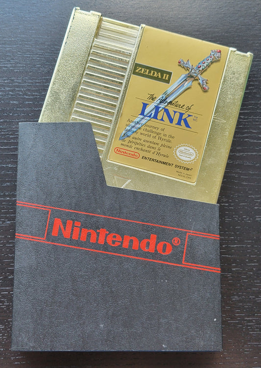 ORIGINAL The Legend Of ZELDA 2 - Authentic NES (Nintendo Entertainment System 1985) GOLD Video Game Cartridge