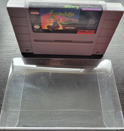 Authentic LEMMINGS - SNES - Super Nintendo Ent. System 1995 NTSC Cartridge + Protector MINT