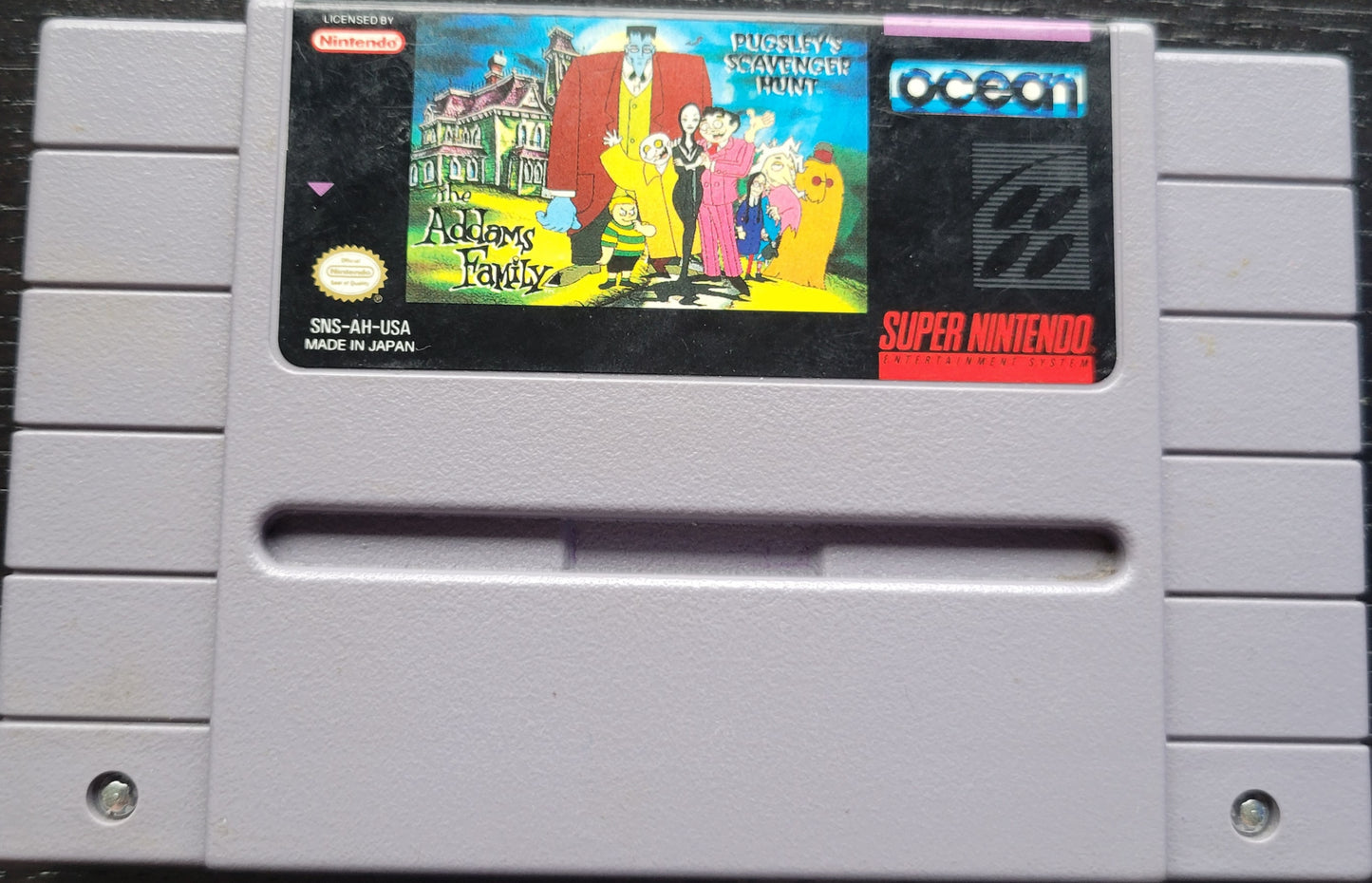 The Adams Family: Pugsley's Scavenger Hunt - SNES - 199 Super Nintendo Ent. System NTSC Cartridge + Protector