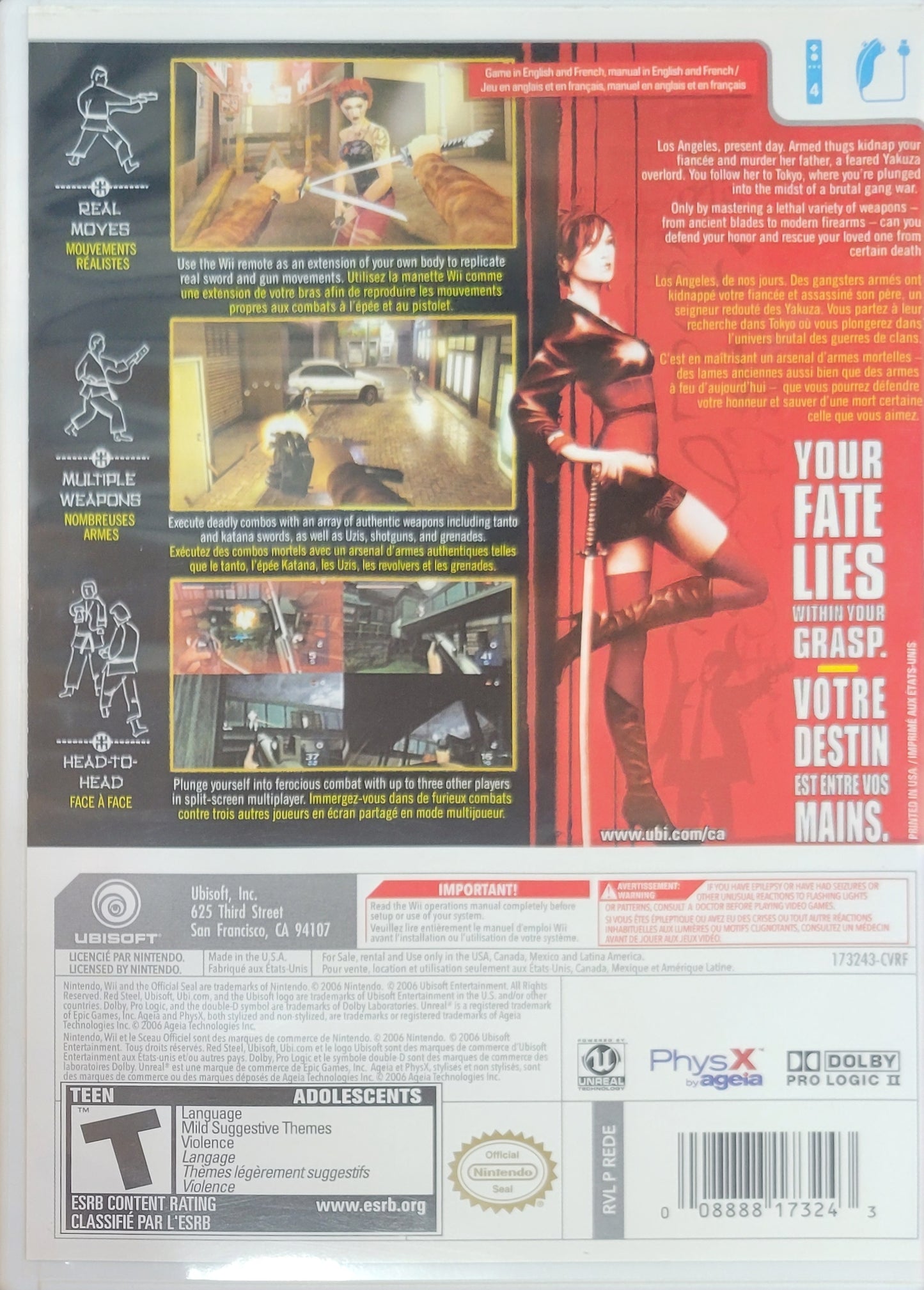 Red Steel – Nintendo Wii CIB – RE-SEALED + Like New