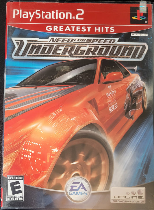 Need For Speed Underground Greatest Hits - Sony PlayStation 2 PS2 (CIB) Pre-Owned Tested & Working Like New!