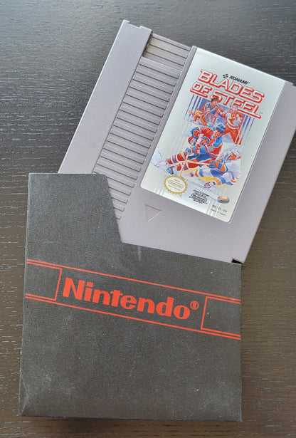 BLADES OF STEEL - Authentic NES (Nintendo Entertainment System 1985) 72 Pin 8 Bit Video Game Cartridge