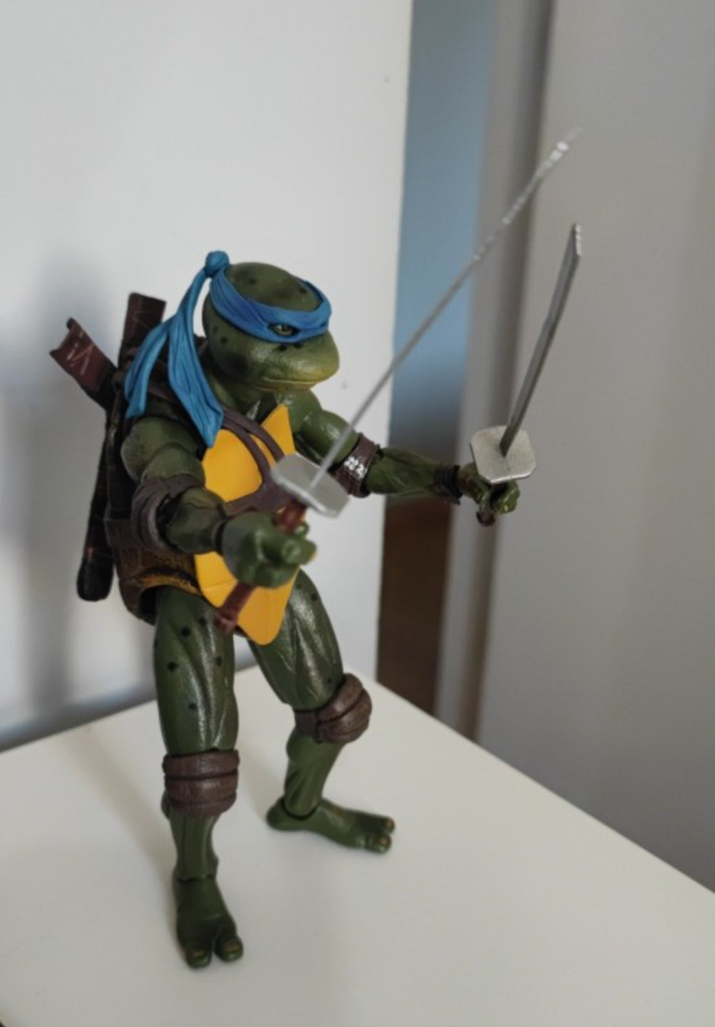 7" NECA Ninja Turtles 1990 Movie TMNT Teenage Movable Toys Mutant Action Figure Weapons + Pizza Included COWABUNGA DUDES!