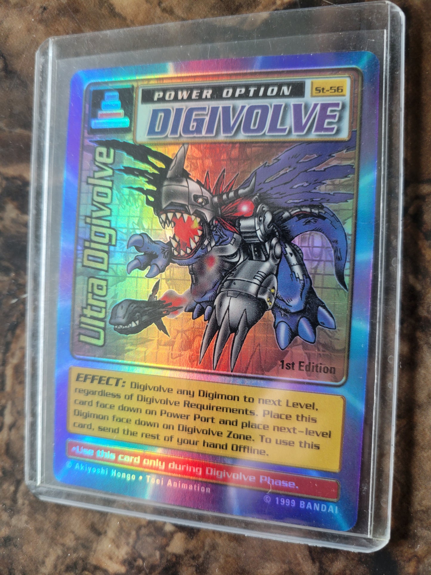 1999 BANDAI: DIGIMON 1st Edition DIGIVOLVE Holographic Trading Card MINT