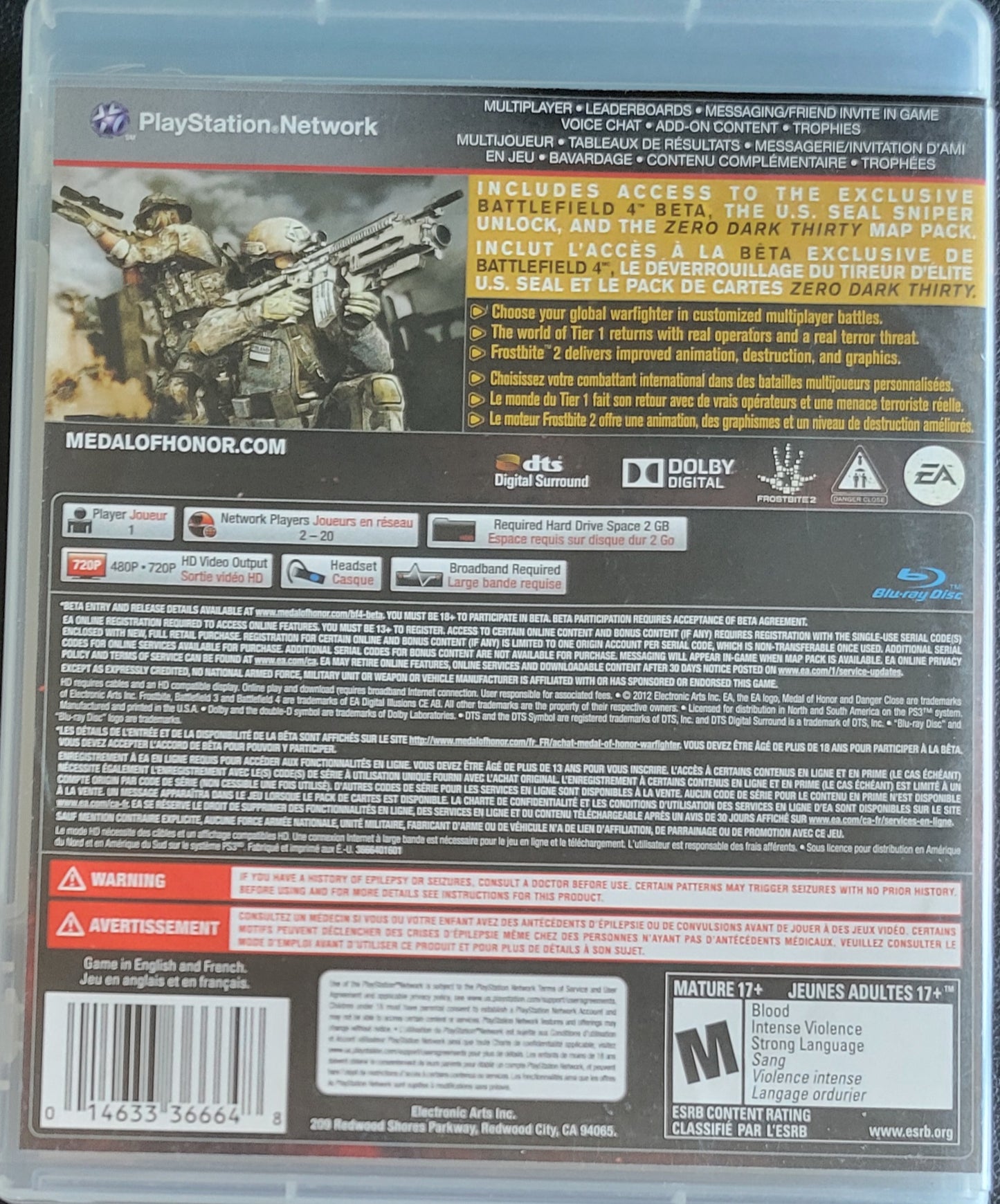 Medal of Honor: Warfighter – Limited Edition (CIB) – Sony PlayStation 3 PS3 – Re-Sealed