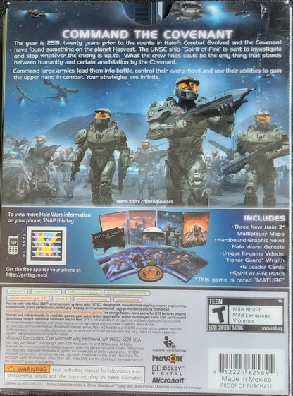 RARE Halo Wars Limited Edition Box Set - (CIB) - Microsoft XBOX 360 - Pre-Owned Like New CLEAN DISC
