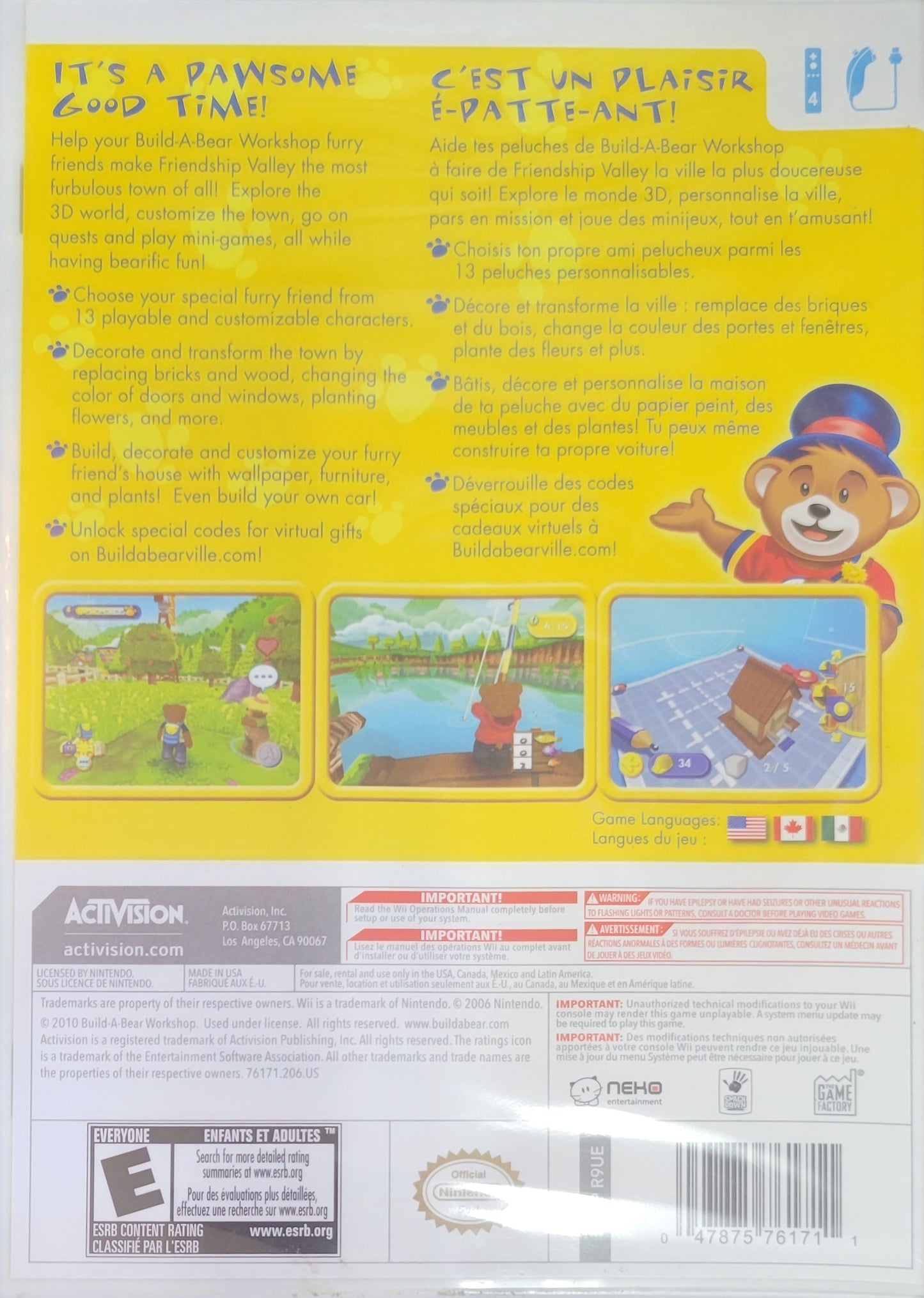 Build-A-Bear Workshop: Friendship Valley (NEW) Nintendo Wii