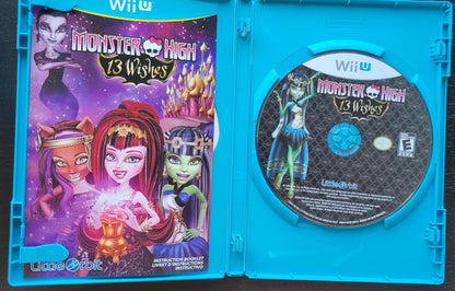 Monster High: 13 Wishes - 2013 Nintendo - Wii U - Entertainment System CIB Clean Disc Tested & Working