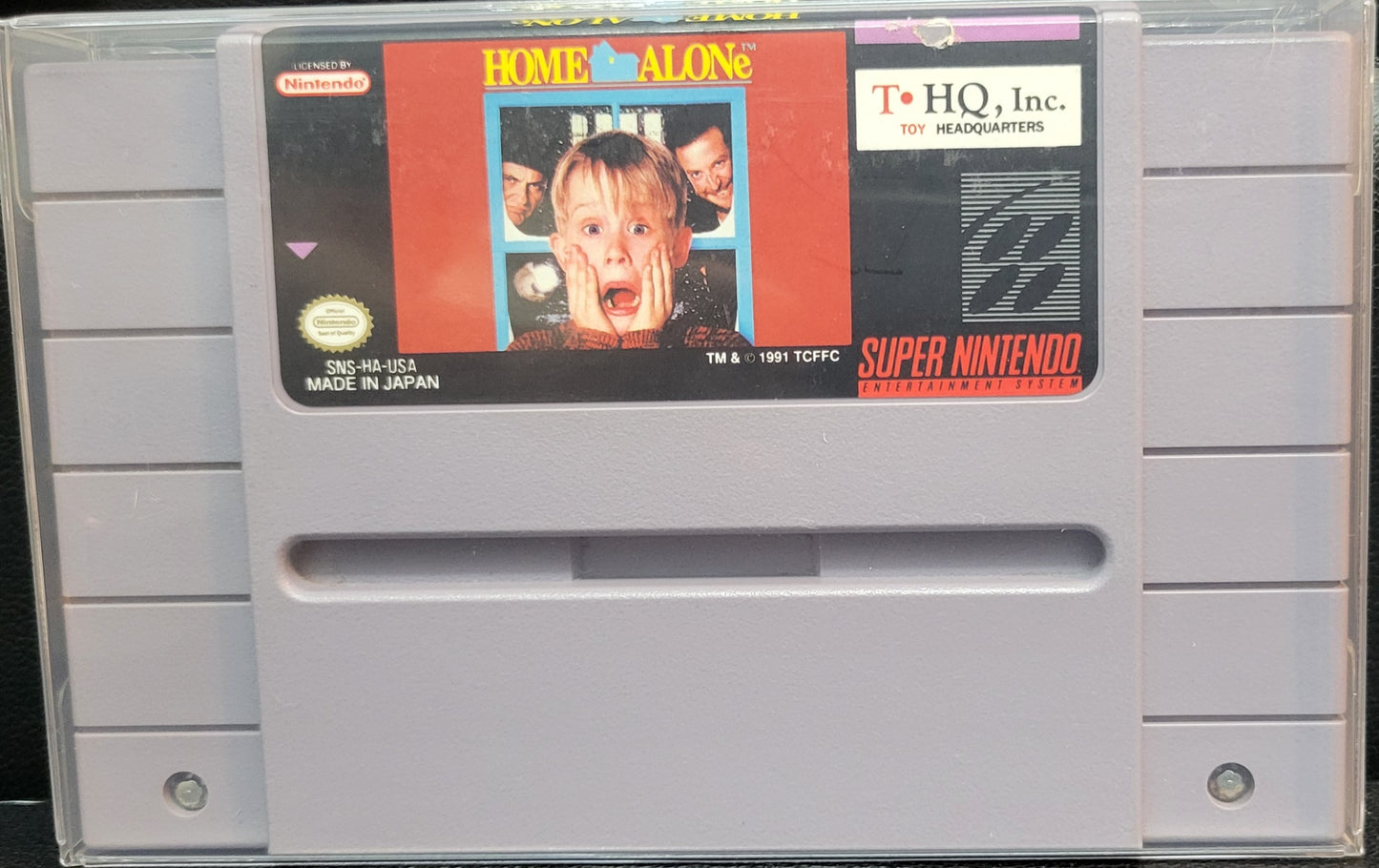 Home Alone 1991 SNES Authentic Cartridge (Super Nintendo Entertainment System) Classic Arcade Game Original Condition + Protector