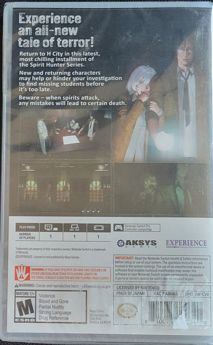 Spirit Hunter: Death Mark II – Nintendo Switch (2024) – Factory Sealed with Plastic Protection Sleeve