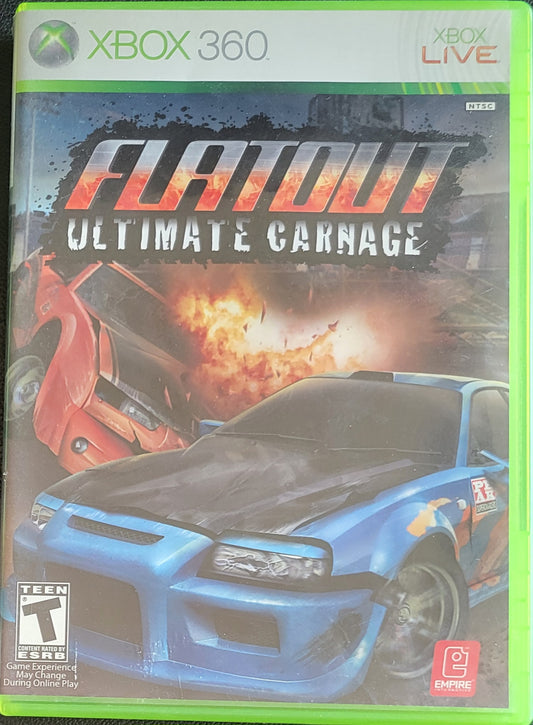 Flatout Ultimate Carnage - (CIB) - Microsoft XBOX 360 - Pre-Owned Like New CLEAN DISC
