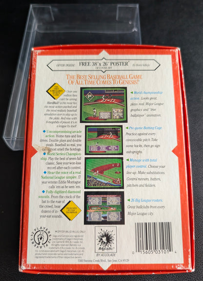 HardBall - Boxed CIB (Sega Genesis) | 1990 | Sports / Baseball