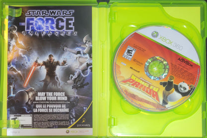Indiana Jones & Kung Fu Panda – Microsoft XBOX 360 – CIB Pre-Owned Great Shape Tested &amp; Working (2008)