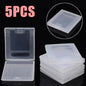 5-Pack Transparent Game Boy Cartridge Protective Cases for Nintendo SNES/Super NES - Clear PET Plastic Display Boxes