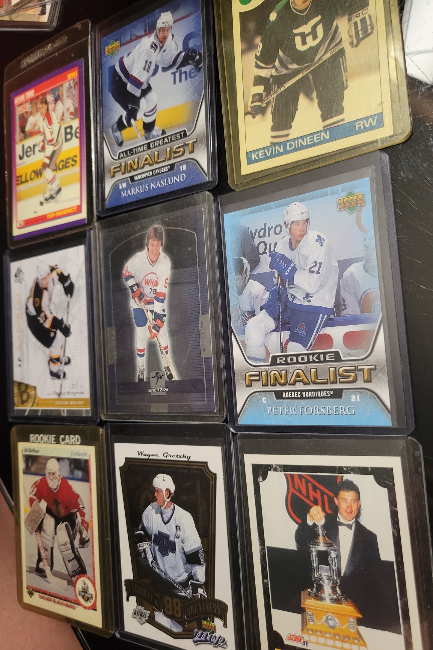 Lot Of 9 BIG NAMES Near Mint Condition 1990's NHL HOCKEY Cards Ed Belfour Peter Forsberg & More!