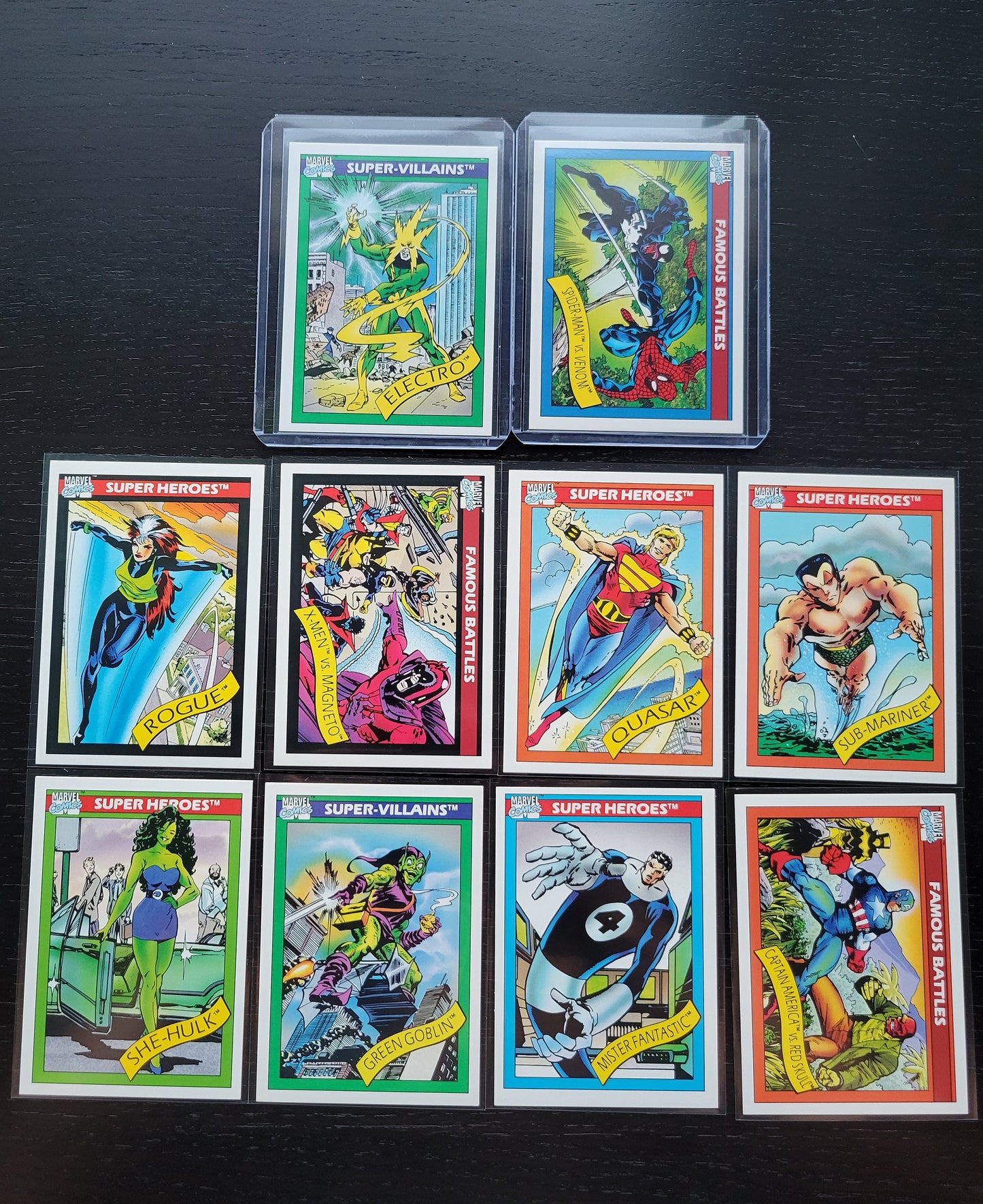 1st EDITION Marvel Cards 1990 One & Only Super Rare Base Set Spider-Man Venom Green Goblin X-Men Mr FANTASTIC First Time Ever Seen On Cards!