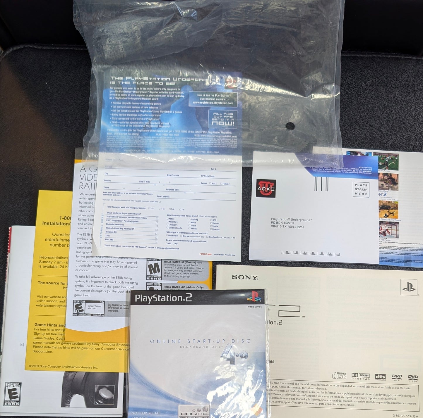 PlayStation 2 Slim Black Console Bundle (2004) - PS2 | CIB - SCPH-77001
