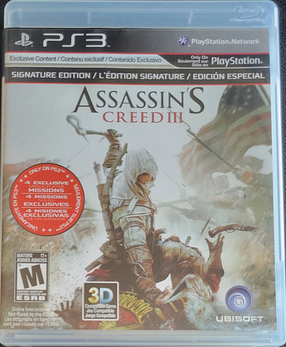 Assassin’s Creed 3 Signature Edition – Sony PlayStation 3 (PS3) | Pre-Owned, Tested & in Great Condition