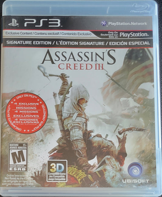 Assassin’s Creed 3 Signature Edition – Sony PlayStation 3 (PS3) | Pre-Owned, Tested & in Great Condition
