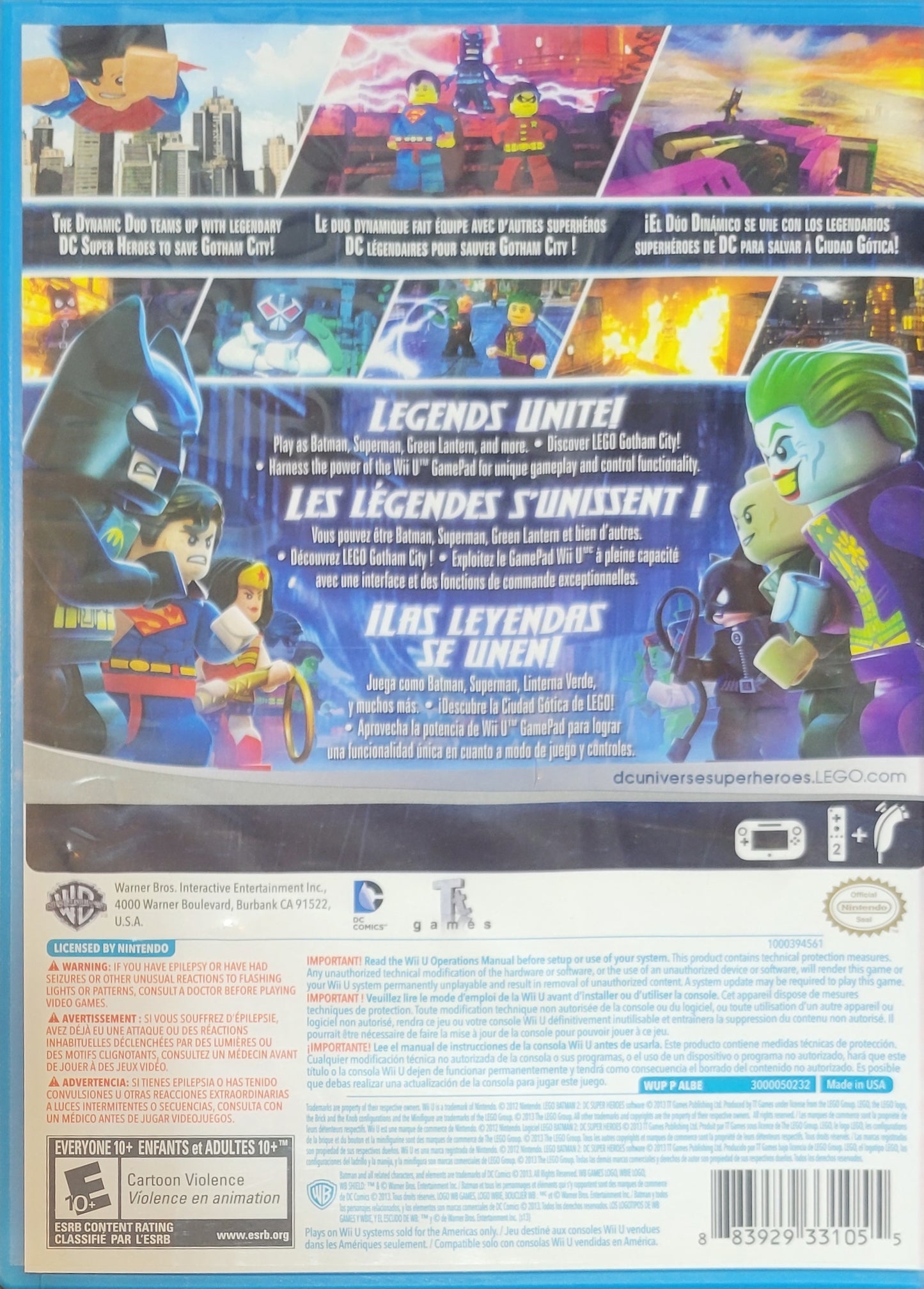 Lego Batman 2: DC Super Heroes – 2012 Nintendo Wii U CIB – RE-SEALED + Clean Disc