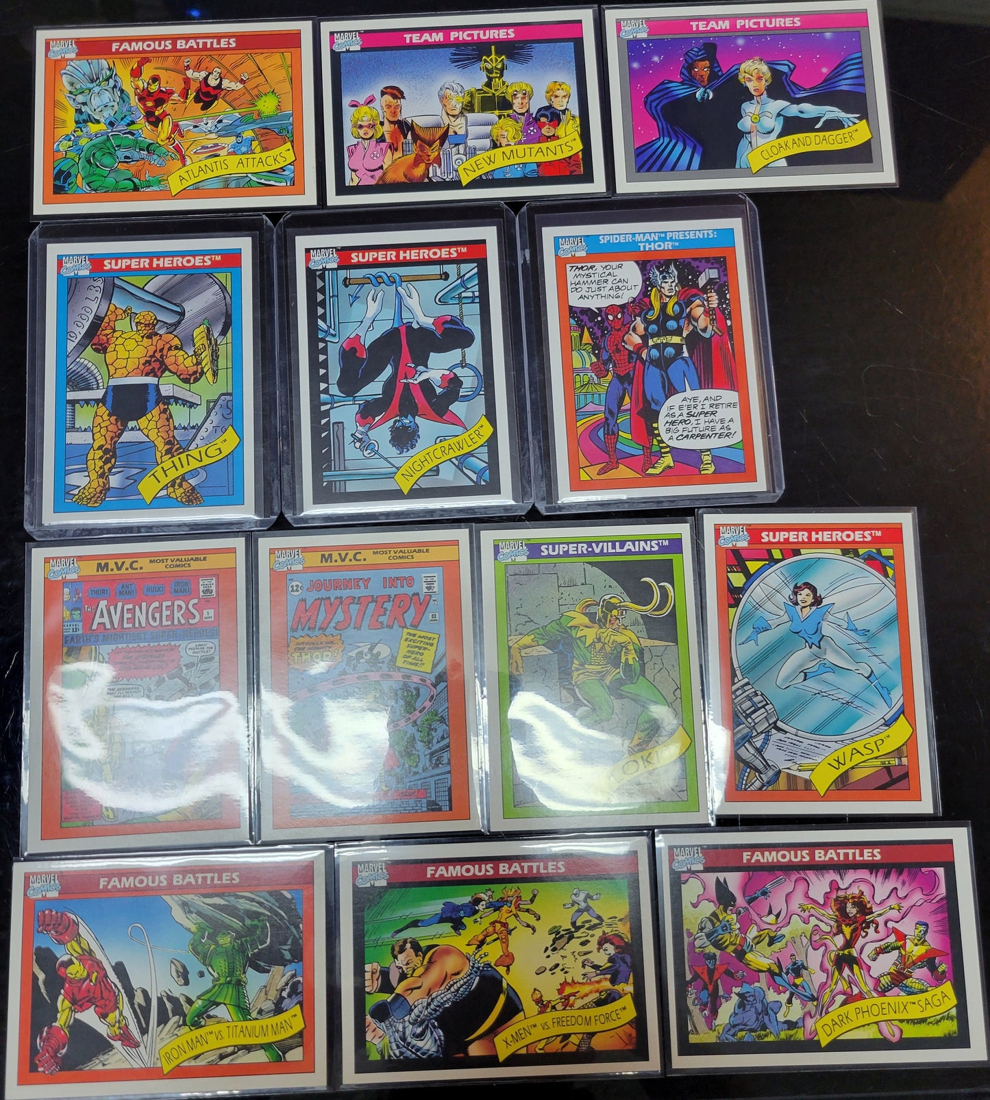 1st EDITION Marvel Cards 1990 One & Only Super Rare Base Set Spider-Man Venom Green Goblin X-Men Mr FANTASTIC First Time Ever Seen On Cards!