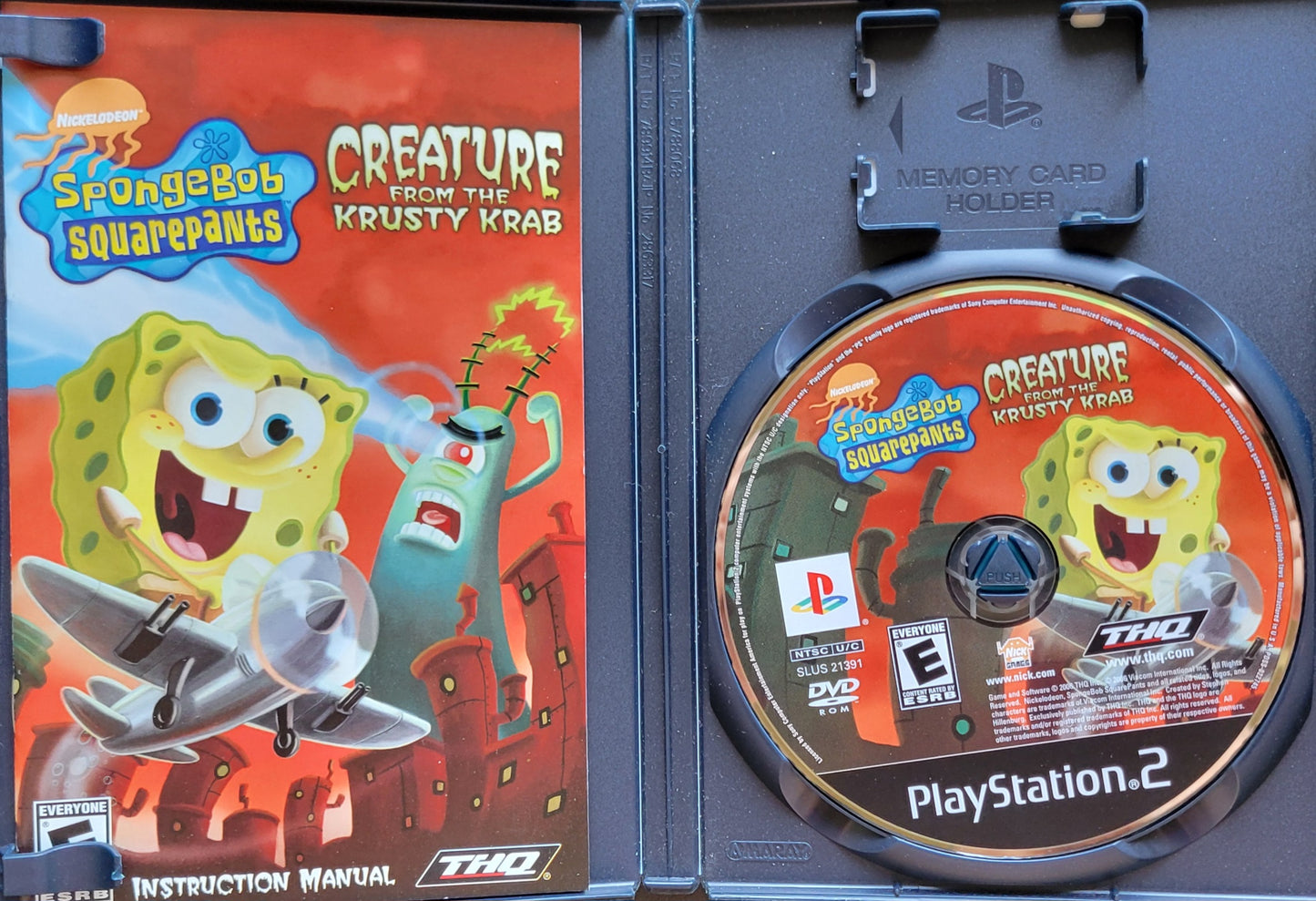 Spongebob Squarepants: Creature From The Krusty Crab - Sony PlayStation 2 PS2 CIB Pre-Owned Great Shape! Tested & Working