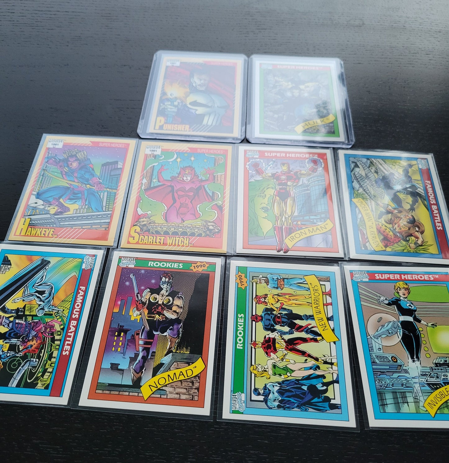 Rare 1991 Marvel Set Punisher + Hulk Special Second Appearance Marvel Super Heros Ever On Cards! 10 Authentic Pieces A++