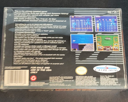 Authentic BASEBALL SIMULATOR 1.000 CIB Boxed + Manual - SNES - Super Nintendo Ent. System NTSC Cartridge Plus Platic Protector