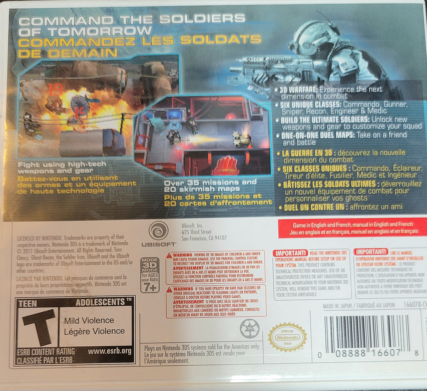 Ghost Recon: Shadow Wars - CIB Nintendo 3DS (2011) - Like New!