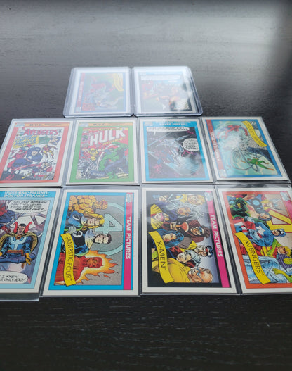 1st EDITION Marvel Cards By Stan Lee 1990 Extremely Rare Base Set Unique Titles! Absolutely Mint Condition Worth Grading AUTHENTIC 10 Sets