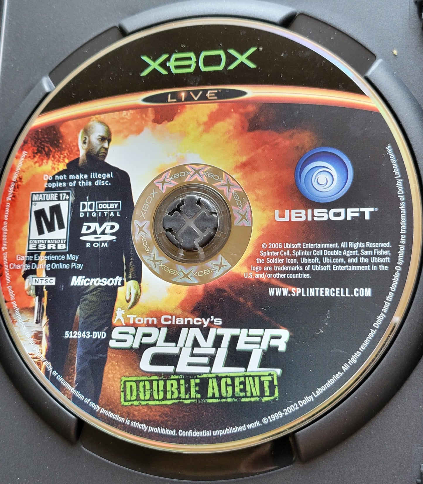 Splinter Cell: Double Agent Microsoft XBOX - Disc + Box Pre-Owned Great Shape Tested & Working