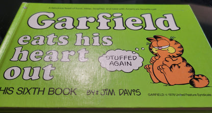 1978 GARFIELD Book Club Edition: 2564 6th Hardcover Book! "Garfield Eats His Heart Out"