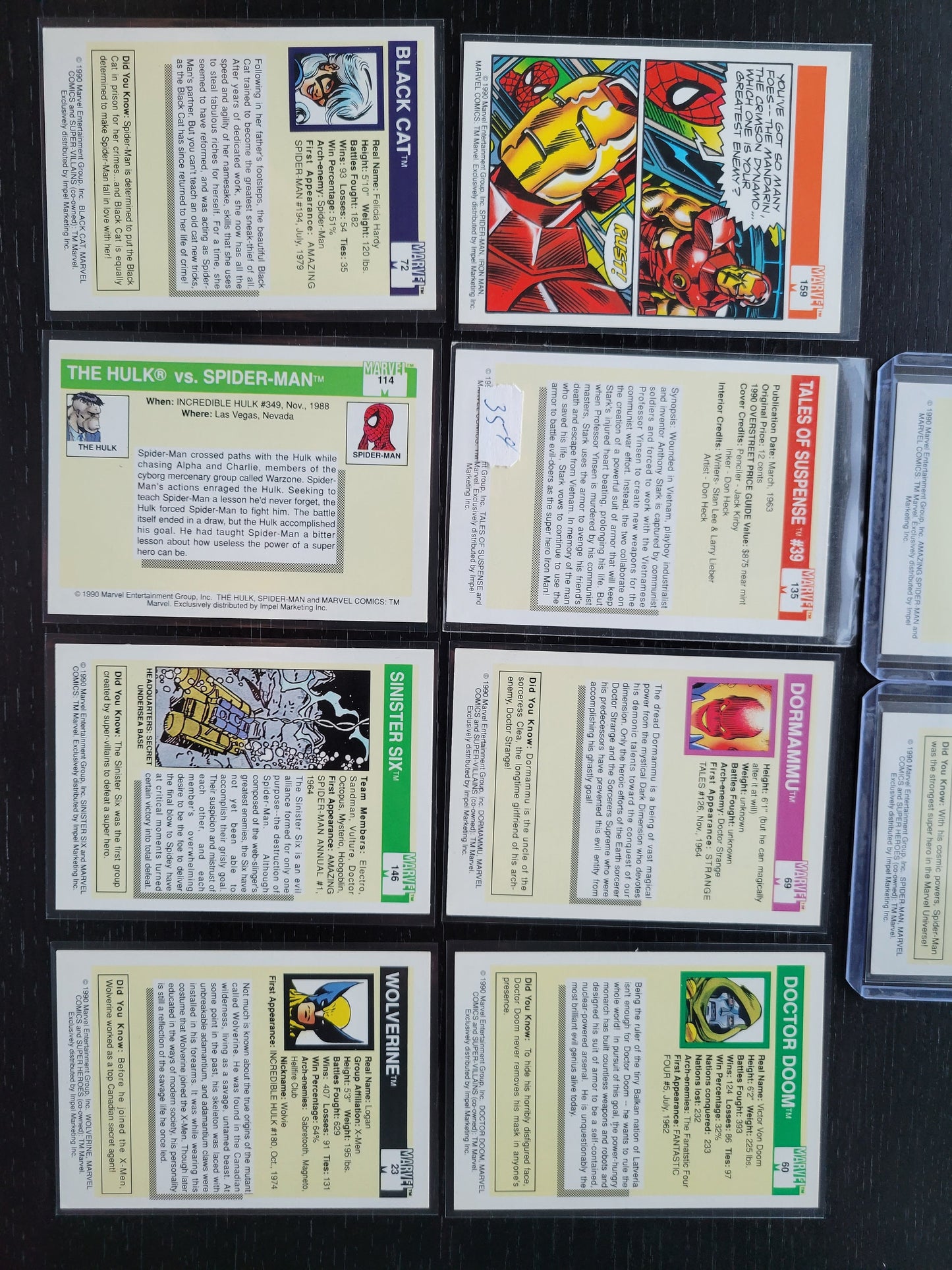 1st EDITION Marvel Cards 1990 One & Only Extremely Rare Base Set Spiderman Special Absolutely Mint Condition Worth Grading AUTHENTIC 10 Card