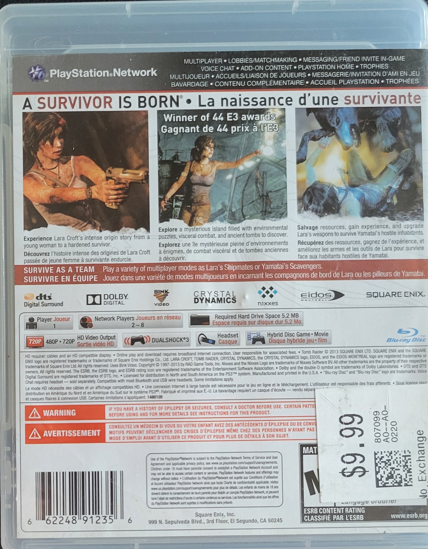 Tomb Raider – Sony PlayStation 3 PS3 – Re-Sealed