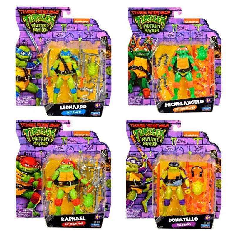 4.5" TMNT Action Figures Boxed Set Of 4 to Choose Accessories Included COWABUNGA DUDE!