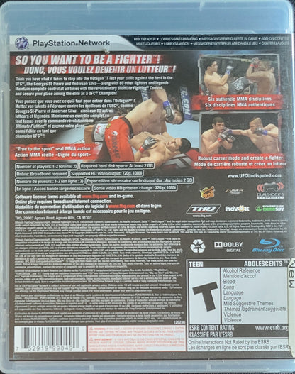 UFC Undisputed x2 09' + 10' - Sony PlayStation 3 PS3 Pre-Owned Great Shape Tested & Working