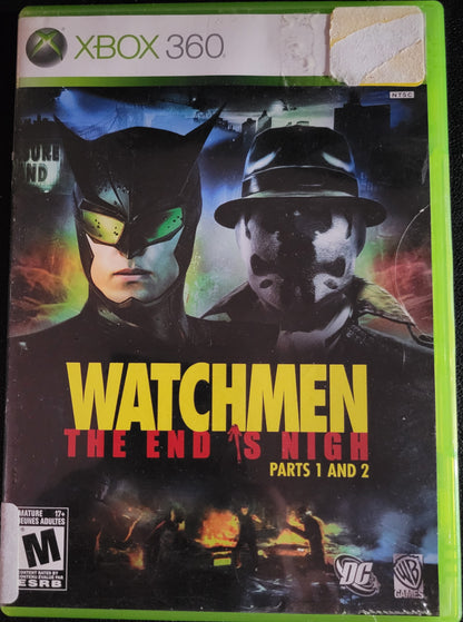 WATCHMEN: The End Is Nigh - Microsoft XBOX 360 - MINTY CIB Great Shape Tested & Working