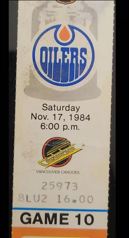 EXTREMELY RARE 1984 Grant Fuhr Oilers SHUTOUT Canuck 7-0 Easiest Night Of Career