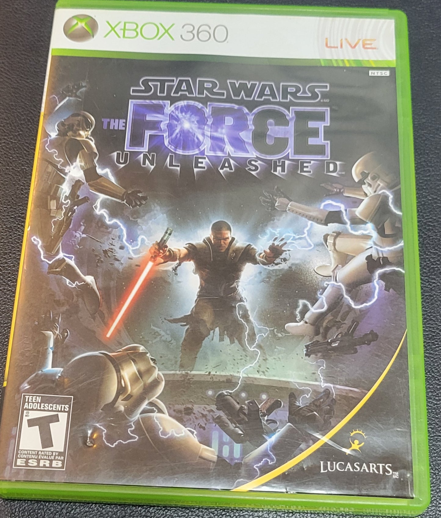 Star Wars Force Unleashed *Platinum Hits* - (CIB) - Microsoft XBOX 360 - Pre-Owned Like New CLEAN DISC