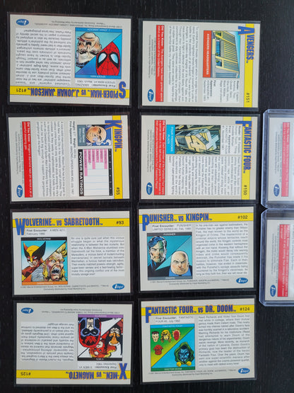 2ND EDITION Marvel Cards 1991 One & Only Extremely Rare Set Thing + VENOM Absolutely Mint Condition Worth Grading AUTHENTIC 10 Card Set