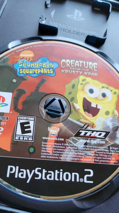 Spongebob Squarepants: Creature From The Krusty Crab - Sony PlayStation 2 PS2 CIB Pre-Owned Great Shape! Tested & Working